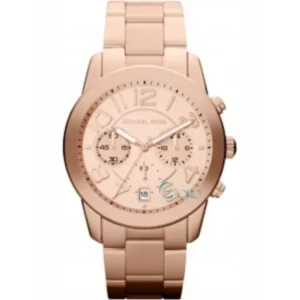 Michael Kors Mercer Γυναικείο Ρολόι Χρονογράφος Μπαταρίας με Ροζ Χρυσό Μεταλλικό Μπρασελέ - MK5727