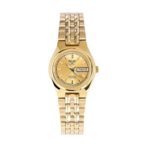 Seiko Γυναικείο Ρολόι 34mm Αυτόματο με Χρυσό Μεταλλικό Μπρασελέ - SYM600K1