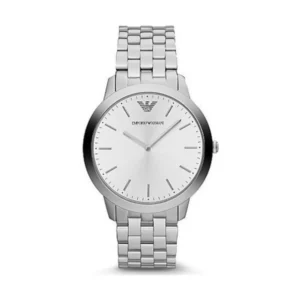 Emporio Armani Ανδρικό Ρολόι 42mm Μπαταρίας με Ασημί Μεταλλικό Μπρασελέ - AR1745