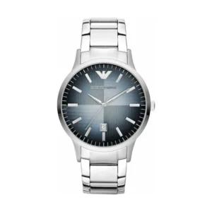 Emporio Armani Renato Ανδρικό Ρολόι 43mm Μπαταρίας με Ασημί Μεταλλικό Μπρασελέ - AR11182