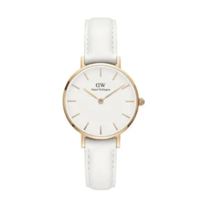 Daniel Wellington Classic Petite Bondi Γυναικείο Ρολόι 28mm Μπαταρίας με Λευκό Δερμάτινο Λουράκι - DW00100249