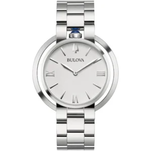 Bulova Γυναικείο Ρολόι 40mm Μπαταρίας με Ασημί Μεταλλικό Μπρασελέ - 96L306
