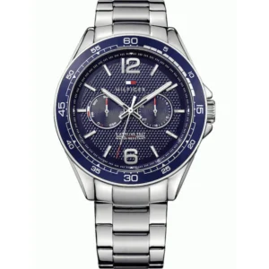 Tommy Hilfiger Erik Ανδρικό Ρολόι 44mm Χρονογράφος Μπαταρίας με Ασημί Μεταλλικό Μπρασελέ - 1791366