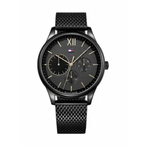 Tommy Hilfiger Damon Ανδρικό Ρολόι 44mm Χρονογράφος Μπαταρίας με Μαύρο Μεταλλικό Μπρασελέ - 1791420
