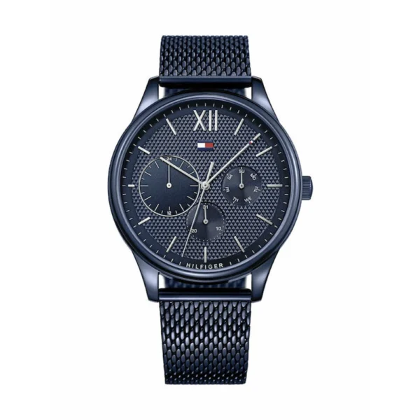 Tommy Hilfiger Damon Ανδρικό Ρολόι 44mm Χρονογράφος Μπαταρίας με Μπλε Μεταλλικό Μπρασελέ – 1791421