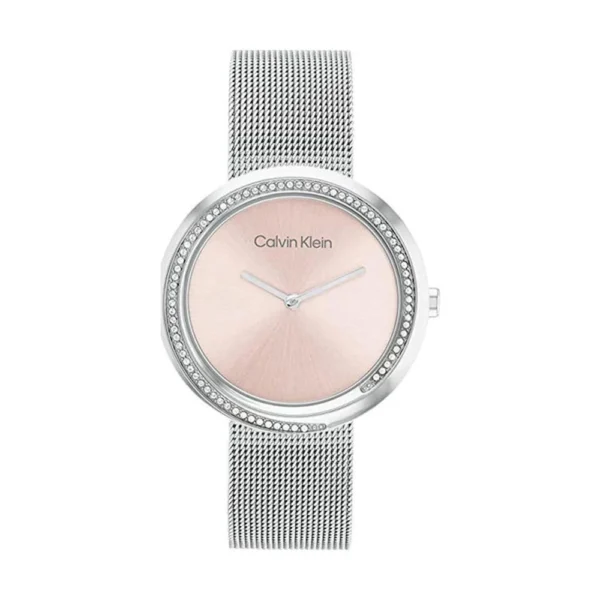 Calvin Klein Γυναικείο Ρολόι 38mm Μπαταρίας με Ασημί Μεταλλικό Μπρασελέ – 25200149