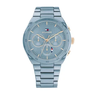Tommy Hilfiger Carrie Γυναικείο Ρολόι 38mm Χρονογράφος Μπαταρίας με Μπλε Μεταλλικό Μπρασελέ - 1782576