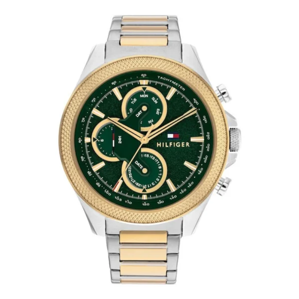 Tommy Hilfiger Clark Ανδρικό Ρολόι 46mm Χρονογράφος Μπαταρίας με Χρυσό Μεταλλικό Μπρασελέ – 1792079
