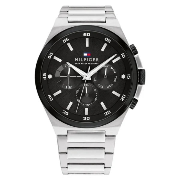 Tommy Hilfiger Dexter Ανδρικό Ρολόι 46mm Μπαταρίας με Ασημί Μεταλλικό Μπρασελέ – 1792087