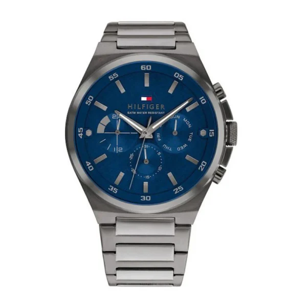 Tommy Hilfiger Dexter Ανδρικό Ρολόι 50mm Χρονογράφος Μπαταρίας με Γκρι Μεταλλικό Μπρασελέ – 1792089