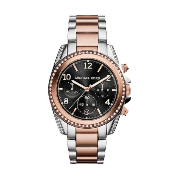 Michael Kors Blair Γυναικείο Ρολόι 39mm Χρονογράφος με Ροζ Χρυσό Μεταλλικό Μπρασελέ – MK6093