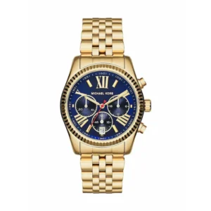 Michael Kors Lexington Γυναικείο Ρολόι 39mm Χρονογράφος Μπαταρίας με Χρυσό Μεταλλικό Μπρασελέ - MK6206