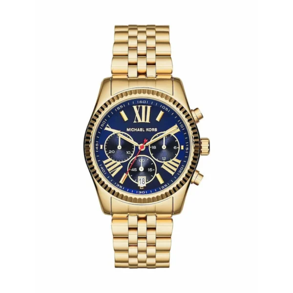 Michael Kors Lexington Γυναικείο Ρολόι 39mm Χρονογράφος Μπαταρίας με Χρυσό Μεταλλικό Μπρασελέ – MK6206
