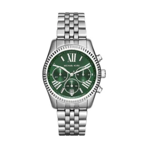 Michael Kors Lexington Γυναικείο Ρολόι 38mm Χρονογράφος Μπαταρίας με Ασημί Μεταλλικό Μπρασελέ