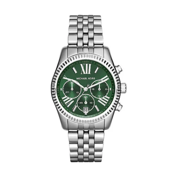 Michael Kors Lexington Γυναικείο Ρολόι 38mm Χρονογράφος Μπαταρίας με Ασημί Μεταλλικό Μπρασελέ