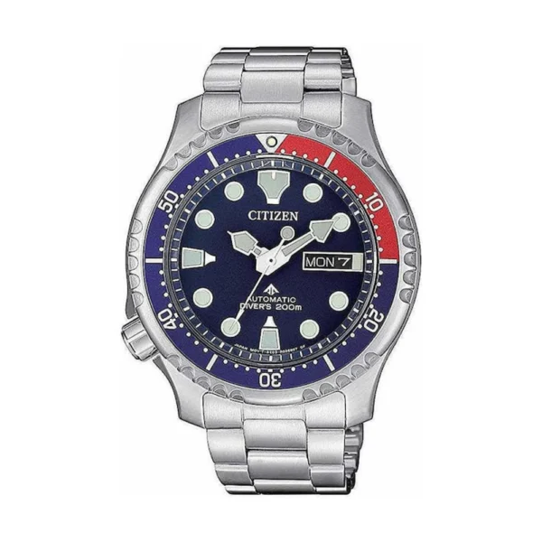 Citizen Promaster Ανδρικό Ρολόι 42mm Αυτόματο με Ασημί Μεταλλικό Μπρασελέ – NY0086-83L