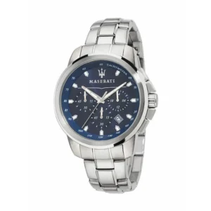 Maserati Successo Ανδρικό Ρολόι 45mm Χρονογράφος Μπαταρίας με Ασημί Μεταλλικό Μπρασελέ - R8873621002