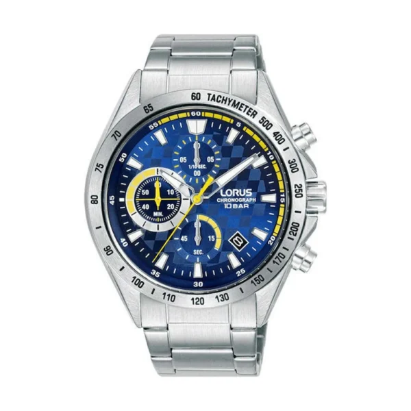 Lorus Ανδρικό Ρολόι 44mm Χρονογράφος Μπαταρίας με Ασημί Μεταλλικό Μπρασελέ – RM311JX9