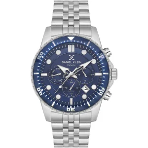 Ρολόι DANIEL KLEIN Dual Time Silver Stainless Steel Bracelet - DK.1.14233-2