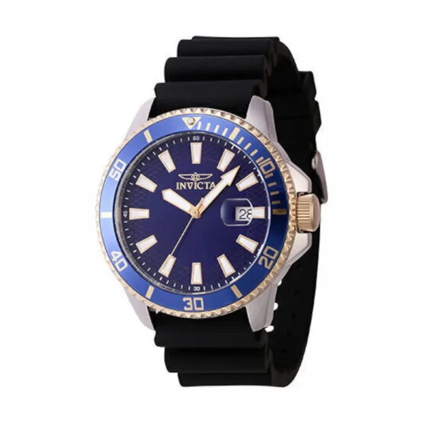 Invicta Pro Diver Ανδρικό Ρολόι Χρονογράφος Μπαταρίας με Μαύρο Καουτσούκ Λουράκι – 46133
