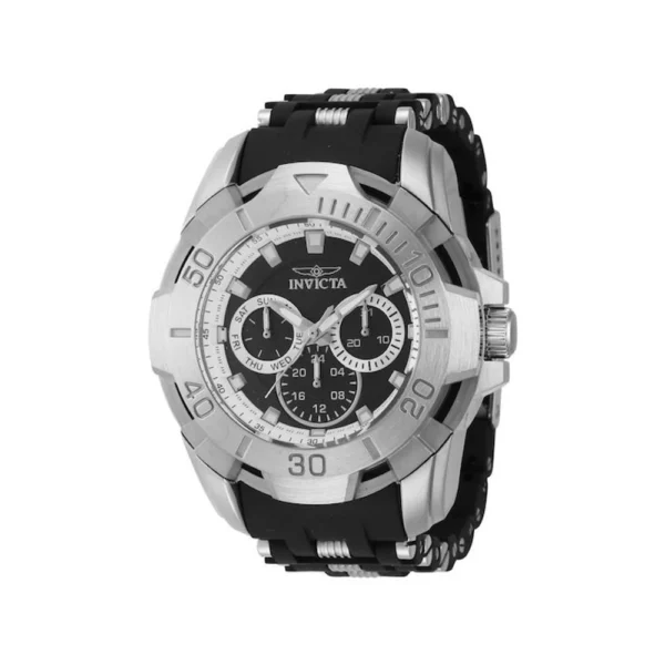 Invicta Ανδρικό Ρολόι 46mm Μπαταρίας με Μαύρο Μεταλλικό Μπρασελέ – 44120