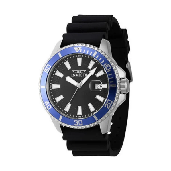 Invicta Pro Diver Ανδρικό Ρολόι Χρονογράφος Μπαταρίας με Μαύρο Καουτσούκ Λουράκι – 46130