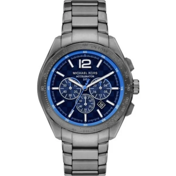 Michael Kors Accelerator 2.0 Ανδρικό Ρολόι Χρονογράφος Μπαταρίας με Γκρι Μεταλλικό Μπρασελέ – MK9178
