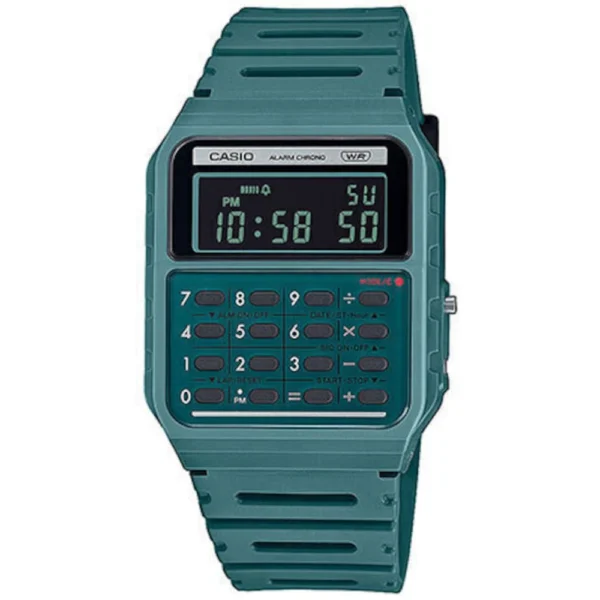 Casio Ψηφιακό Ανδρικό Ρολόι Χρονογράφος Μπαταρίας με Πράσινο Καουτσούκ Λουράκι – CA-53WB-3BEF