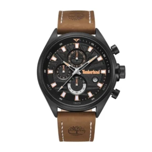 Timberland Ανδρικό Ρολόι Μπαταρίας με Καφέ Δερμάτινο Λουράκι - TDWGC9000401