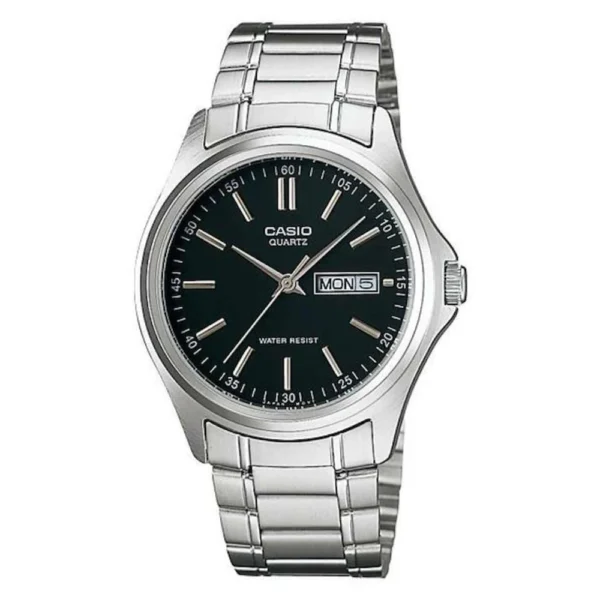 Casio Ανδρικό Ρολόι 38.5mm Μπαταρίας με Ασημί Μεταλλικό Μπρασελέ – MTP-1239D-1ADF