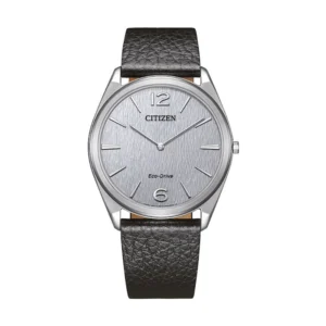 Citizen Eco-drive Ανδρικό Ρολόι 38.4mm Μπαταρίας με Μαύρο Δερμάτινο Λουράκι - AR3120-16A