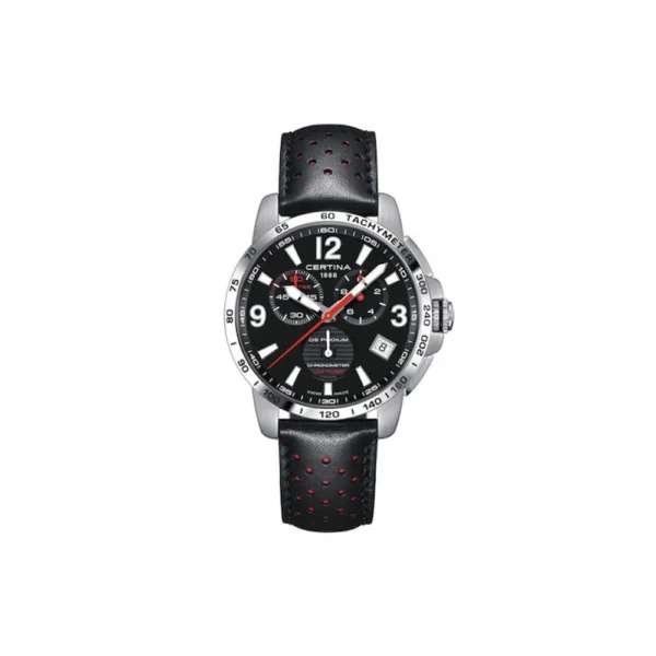 Certina Ανδρικό Ρολόι 42mm Χρονογράφος Μπαταρίας με Μαύρο Μεταλλικό Μπρασελέ – C034.453.16.057.00