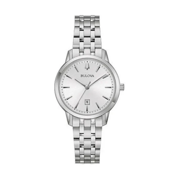 Bulova Classic Γυναικείο Ρολόι 31mm Μπαταρίας με Ασημί Μεταλλικό Μπρασελέ – 96M165