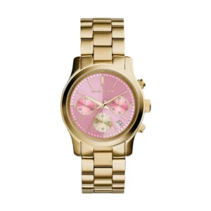 Michael Kors Runway Γυναικείο Ρολόι 41mm Χρονογράφος Μπαταρίας με Χρυσό Μεταλλικό Μπρασελέ - MK6161