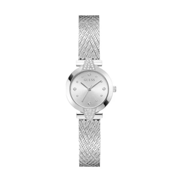 Guess Louisa Γυναικείο Ρολόι 26mm Μπαταρίας με Ασημί Ατσάλινο Μπρασελέ – GW1086L1