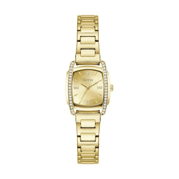 Guess Etta Γυναικείο Ρολόι 25mm Μπαταρίας με Ατσάλινο Μπρασελέ Gold – GW1096L2