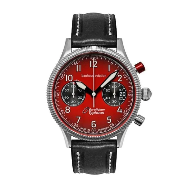 Bauhaus Ανδρικό Ρολόι 41mm Μπαταρίας με Μαύρο Δερμάτινο Λουράκι – 2576-5