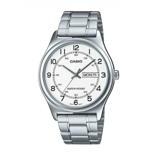 Standard Ανδρικό Ρολόι 38mm Μπαταρίας με Ασημί Ατσάλινο Μπρασελέ – MTP-V006D-7B2UDF