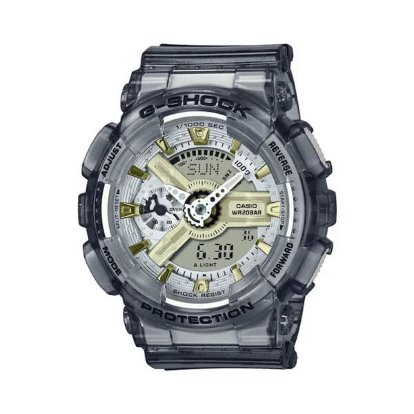 Casio G-Shock Αναλογικό/Ψηφιακό Ανδρικό Ρολόι 46mm Χρονογράφος Μπαταρίας με Γκρι Καουτσούκ Λουράκι – GMA-S110GS-8AER