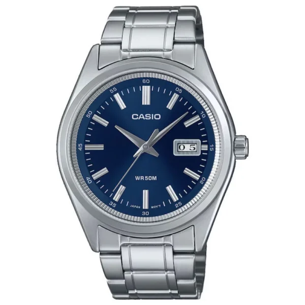 Casio Ανδρικό Ρολόι 41mm Μπαταρίας με Ασημί Ατσάλινο Μπρασελέ – MTP-B180D-2A