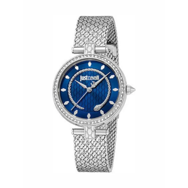 Just Cavalli Γυναικείο Ρολόι 32mm Μπαταρίας με Ασημί Μεταλλικό Μπρασελέ – JC1L240M0015