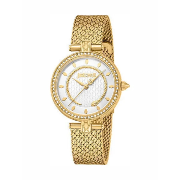 Just Cavalli Γυναικείο Ρολόι 32mm Μπαταρίας με Χρυσό Ατσάλινο Μπρασελέ – JC1L240M0025