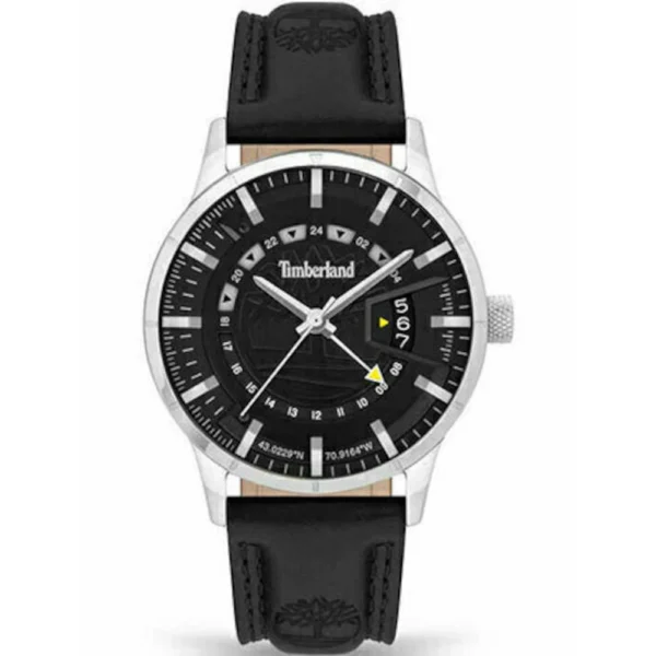 Bergeron Ανδρικό Ρολόι 42mm Μπαταρίας με Μαύρο Δερμάτινο Λουράκι – TDWGB2201501