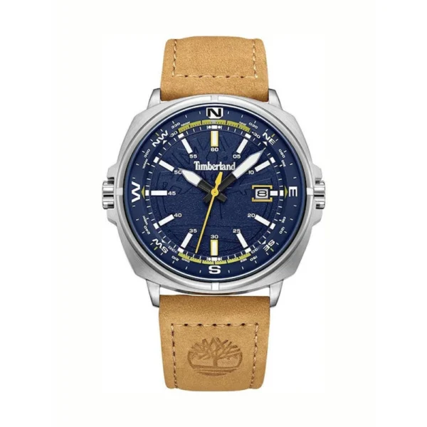 Williston Ανδρικό Ρολόι 44mm Μπαταρίας με Καφέ Δερμάτινο Λουράκι – TDWGB2230803
