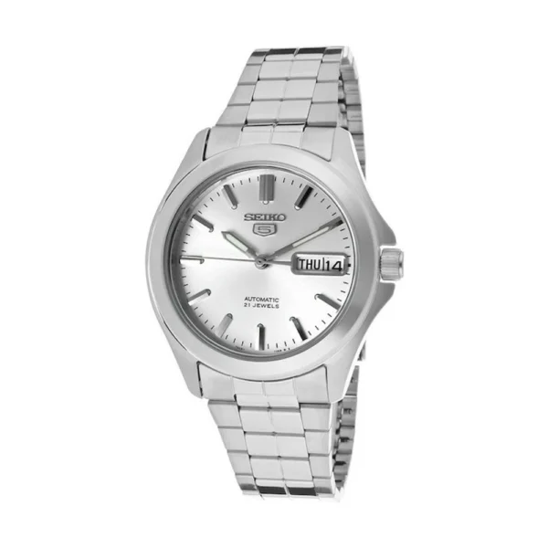 Seiko 5 Sports Ανδρικό Ρολόι 36mm Αυτόματο με Ασημί Μεταλλικό Μπρασελέ – SNKK87K1