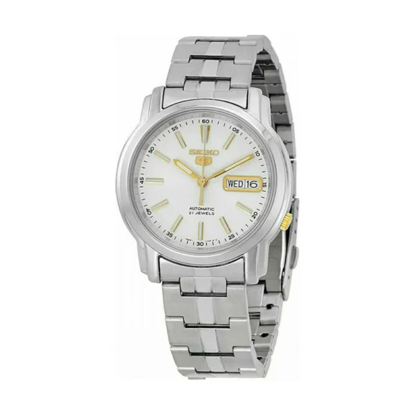Seiko 5 Automatic Ανδρικό Ρολόι 37mm Αυτόματο Ασημί – SNKL77K1