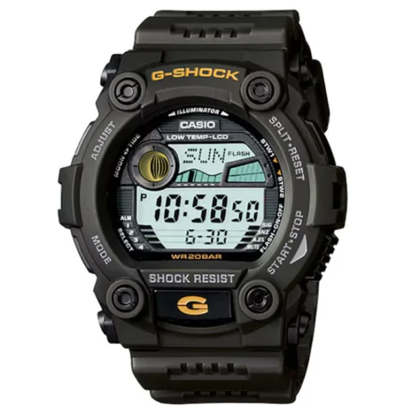 Casio Ανδρικό Ρολόι Μπαταρίας με Πράσινο Καουτσούκ Λουράκι – G-7900-3DR