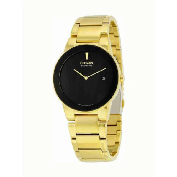 Citizen Axiom Ανδρικό Ρολόι 40mm Solar με Χρυσό Μεταλλικό Μπρασελέ – AU1062-56E