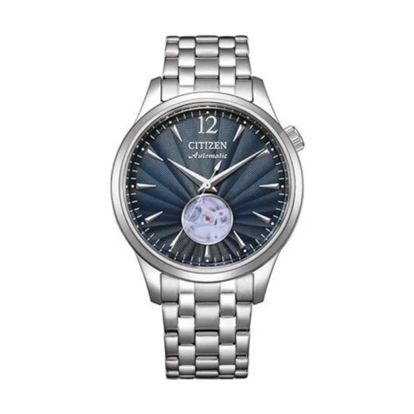Citizen Ανδρικό Ρολόι 40mm Αυτόματο με Ατσάλινο Μπρασελέ Blue/silver – NH9131-73L