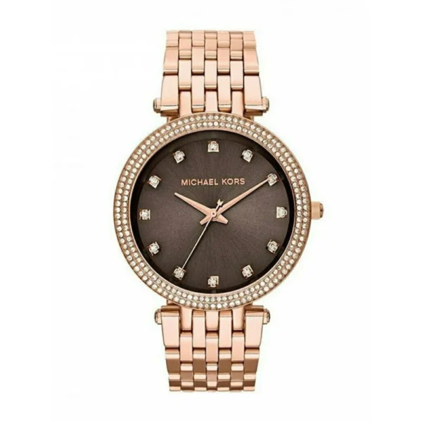 Darci Γυναικείο Ρολόι 39mm Μπαταρίας με Ροζ Χρυσό Ατσάλινο Μπρασελέ – MK3217